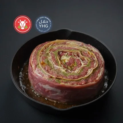 Halal Roulade with Basil Pesto