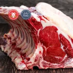 halal ribeye steak on the bone