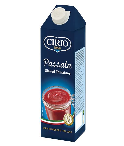 Cirio Passata Sieved Tomato Cooking Base 1L Cirio Passata Sieved Tomato Cooking Base 1L