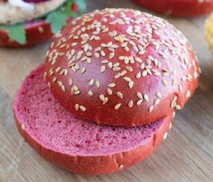 Red Beetroot Burger Buns with Linseeds Pack of 36