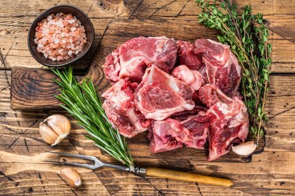 Halal Diced Beef (Bone-In) — Bone-Rich — Casserole