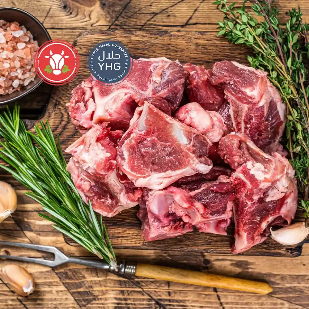 Halal Diced Beef (Bone-In) — Bone-Rich — Casserole Halal Diced Beef (Bone-In) — Bone-Rich — Casserole