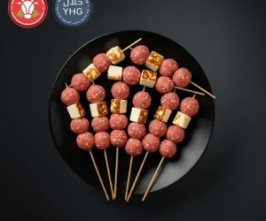 Halal Beef Meatball Skewers