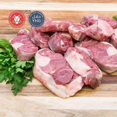 Halal Diced Lamb (Bone-In) — Meaty — Casserole/Stew