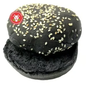 Black Charcoal Burger Buns with Linseeds Pack of 12