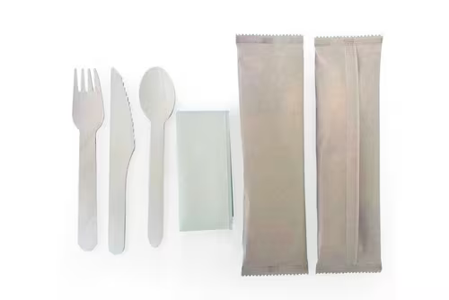 Wooden Cutlery Kit – Knife, Fork, Spoon & Napkin Pack of 10 Wooden Cutlery Kit – Knife, Fork, Spoon & Napkin Pack of 10