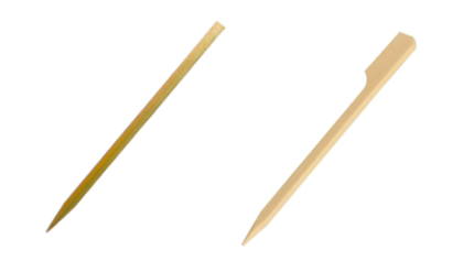Bamboo Skewers — Flat-End & Hirakushi Pack of 50