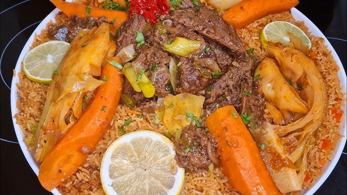 Beef Red Tiep (Jollof-Style Red Rice Plate) Beef Red Tiep (Jollof-Style Red Rice Plate)