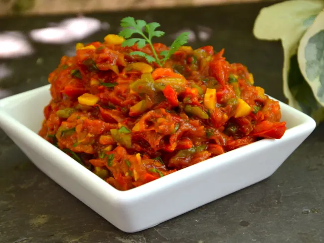 Chekchouka (شكشوكة) (Roasted Pepper & Tomato Salad) Chekchouka (شكشوكة) (Roasted Pepper & Tomato Salad)