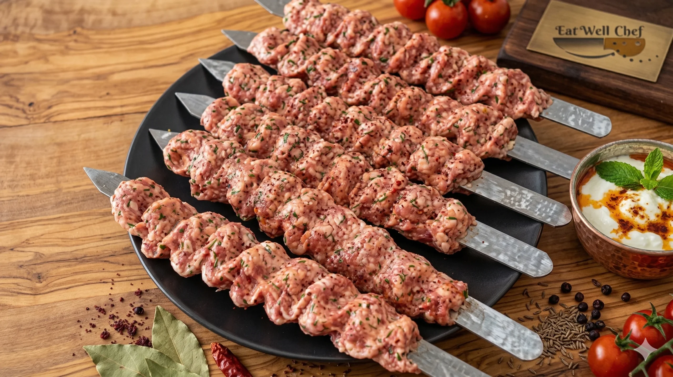 Halal Adana Veal Kebab Skewers (Brochettes) Halal Adana Veal Kebab Skewers (Brochettes)