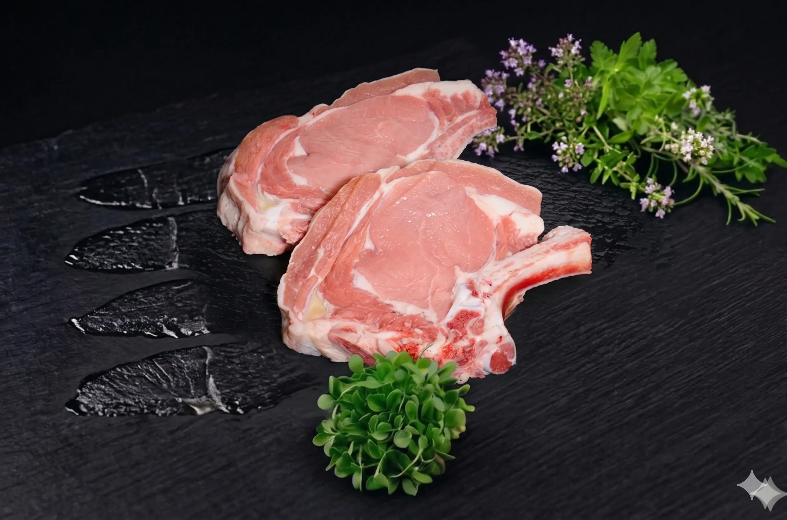 Halal Milk-Fed Veal Rib Chop on the Bone (Côte de Veau) Halal Milk-Fed Veal Rib Chop on the Bone (Côte de Veau)