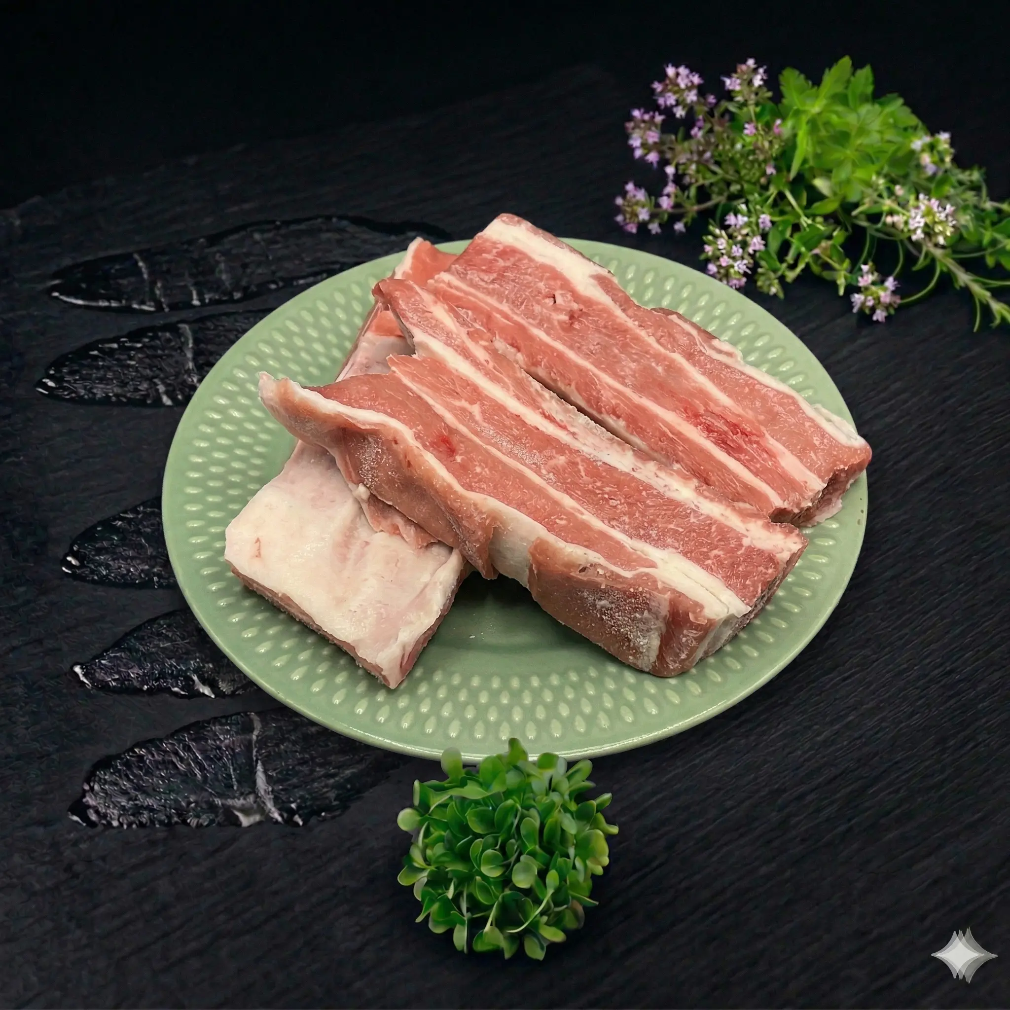 Halal Milk-Fed Veal Ribs — Pack of 5 (Travers de Veau) Halal Milk-Fed Veal Ribs — Pack of 5 (Travers de Veau)