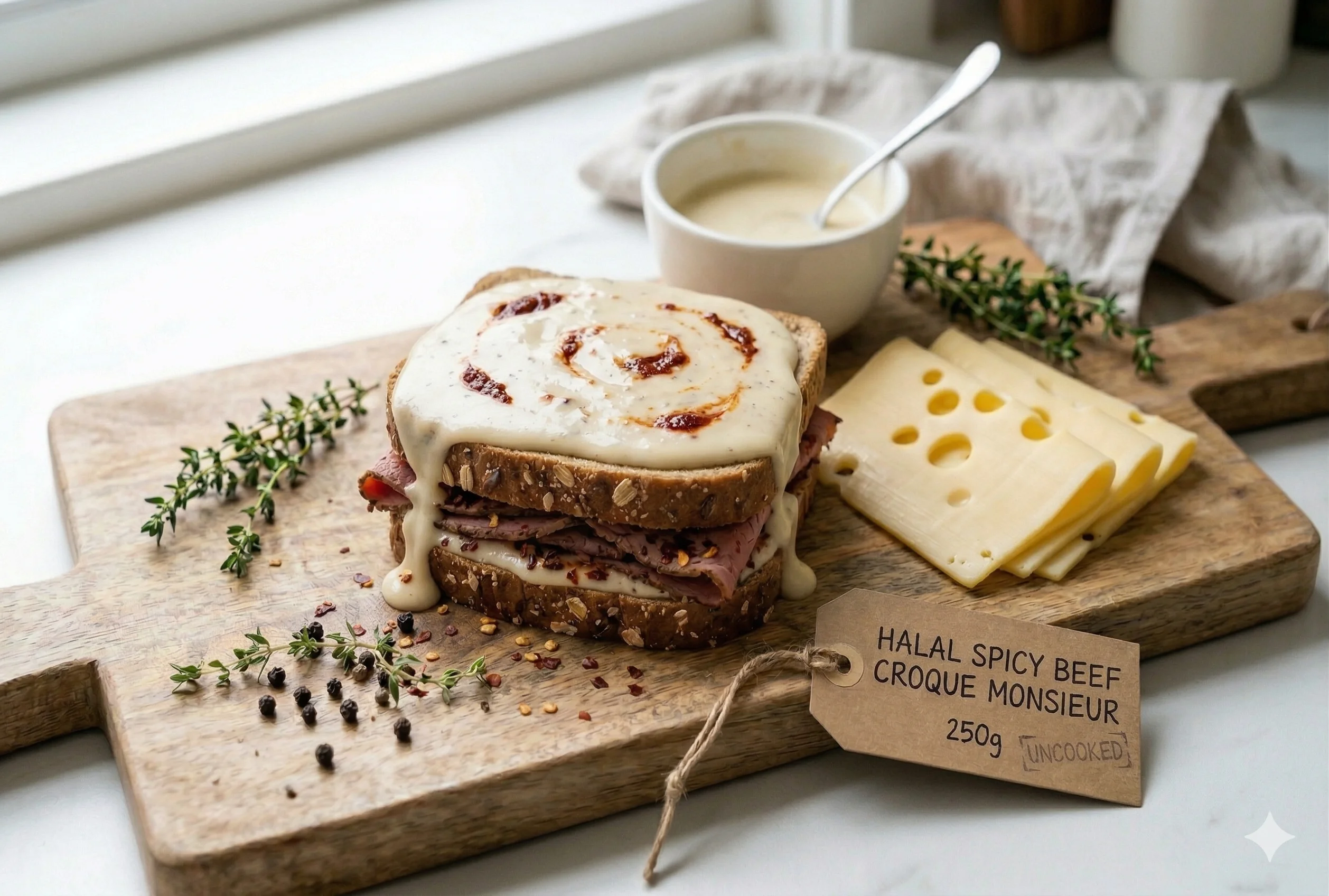 Halal Spicy Beef Croque Monsieur Halal Spicy Beef Croque Monsieur