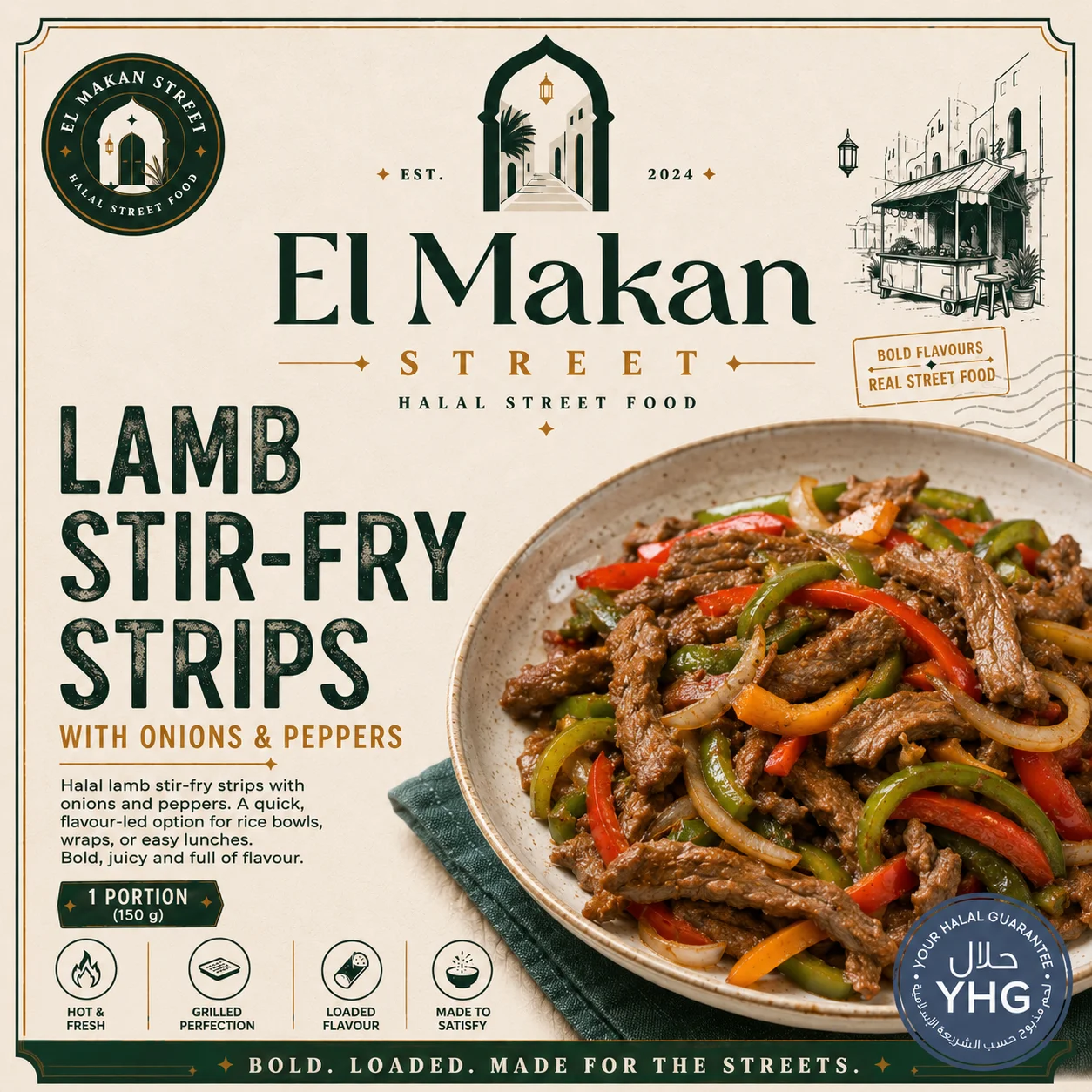 Halal Lamb Stir-Fry Strips with Onions & Peppers Halal Lamb Stir-Fry Strips with Onions & Peppers