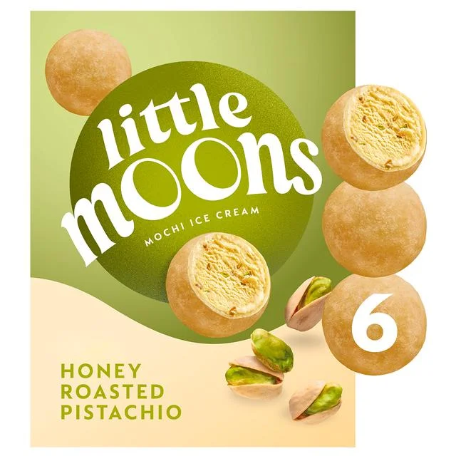 Little Moons Honey Roasted Pistachio Mochi Ice Cream Pack of 6 Little Moons Honey Roasted Pistachio Mochi Ice Cream Pack of 6