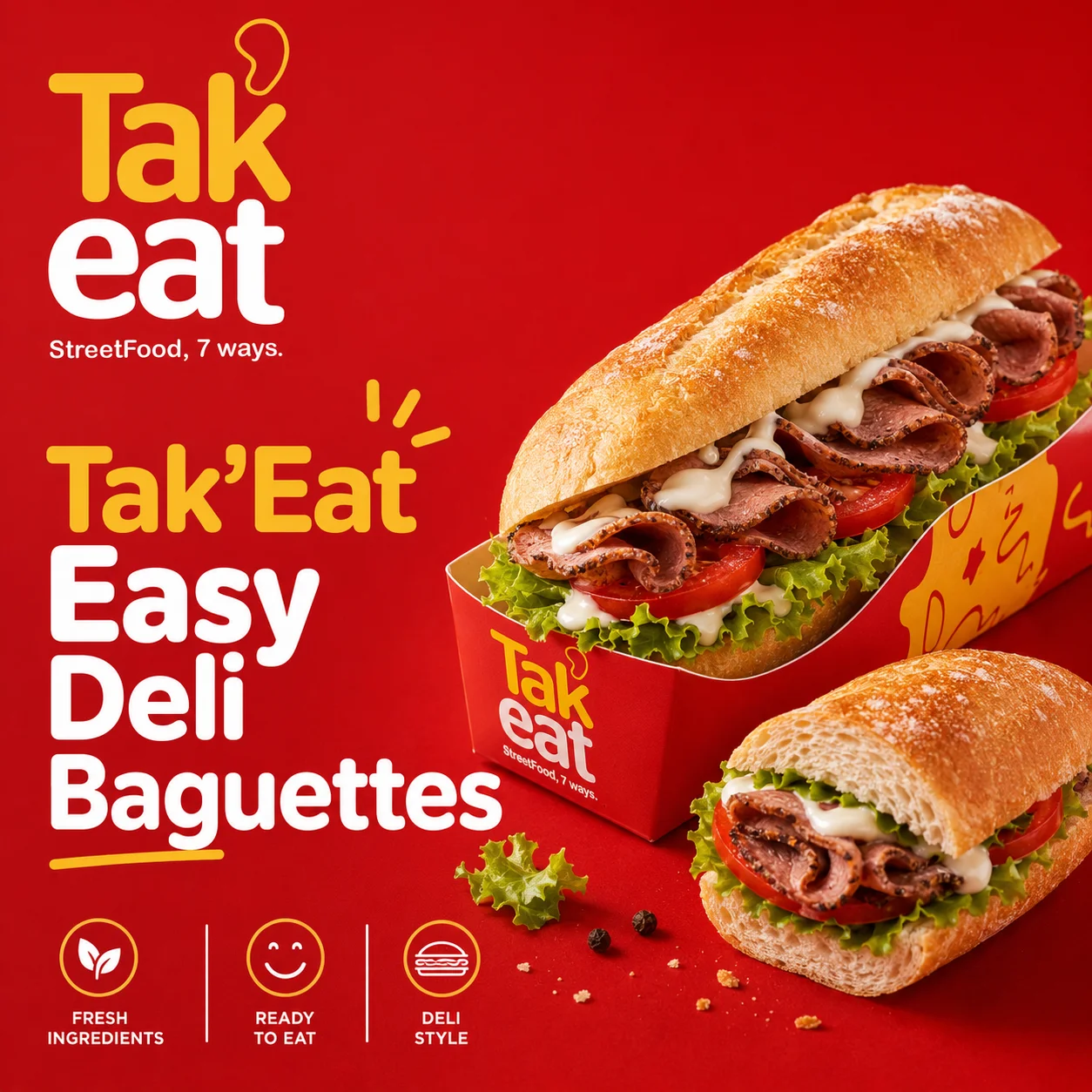 Tak’Eat Easy Deli Baguettes Tak’Eat Easy Deli Baguettes